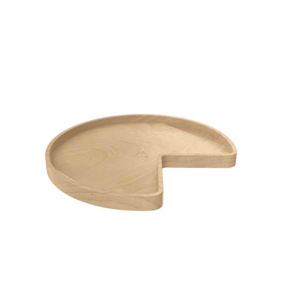 Rev-A-Shelf 4WLS401-28-BS52 28 Inch Wooden Kidney Shaped 1-Shelf Lazy Susan
