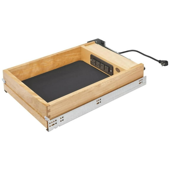 Rev-A-Shelf 4Wcdb-18Hsc-1 Wood Classics 15"W Soft Close Base Cabinet Kitchen Charging