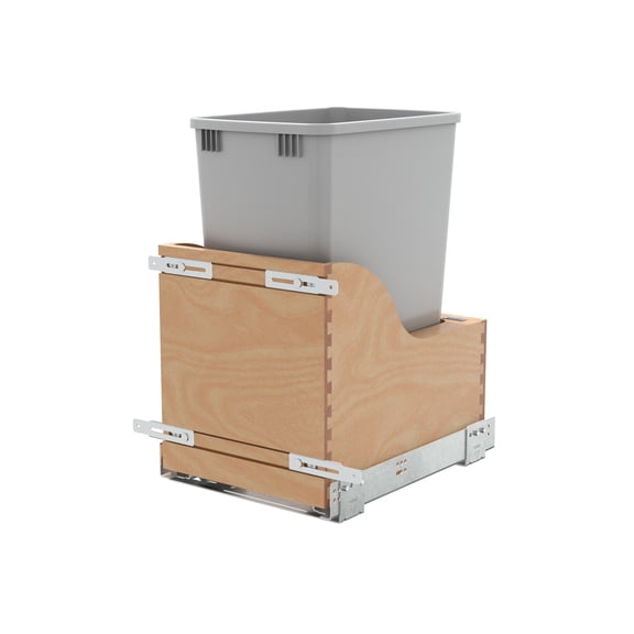 Rev-A-Shelf 4Wcsc-1532Dm16-1 Wood Classics 11-3/4"W Single Pull Out 32 Qt / 8.75 Gallon