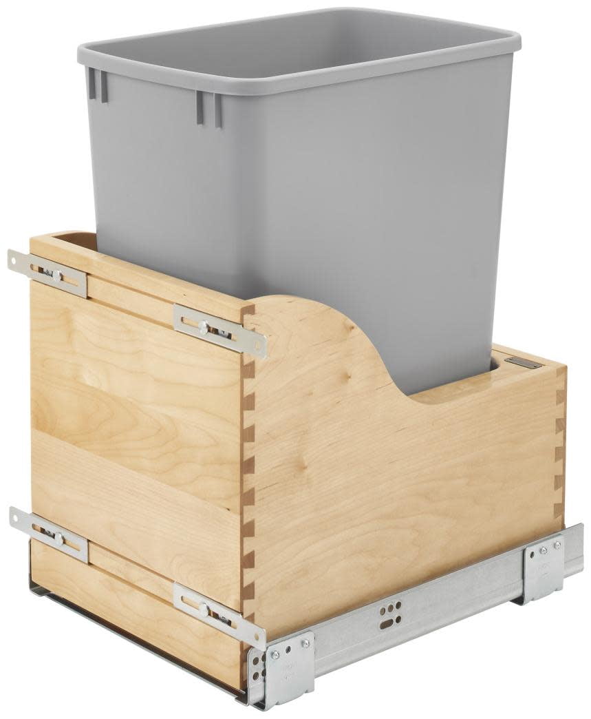 Rev-A-Shelf 4Wcsc-1532Dm16-1 Wood Classics 11-3/4"W Single Pull Out 32 Qt / 8.75 Gallon