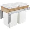 Rev-A-Shelf 4Wctm-15Dm2-162 4Wctm Top Mount Double Bin Trash Can For 1-5/8" Faceframe