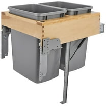 Rev-A-Shelf 4Wctm-Rm-2135Dm-2 Wood Classics 18-1/2"W Top Mount Pull Out Double 35 Qt /