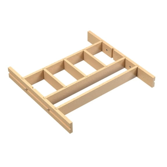 Rev-A-Shelf 4WDIV-24SH-1 Wood Classics 19-1/4" Wide Shallow Drawer Drop In Divider Insert