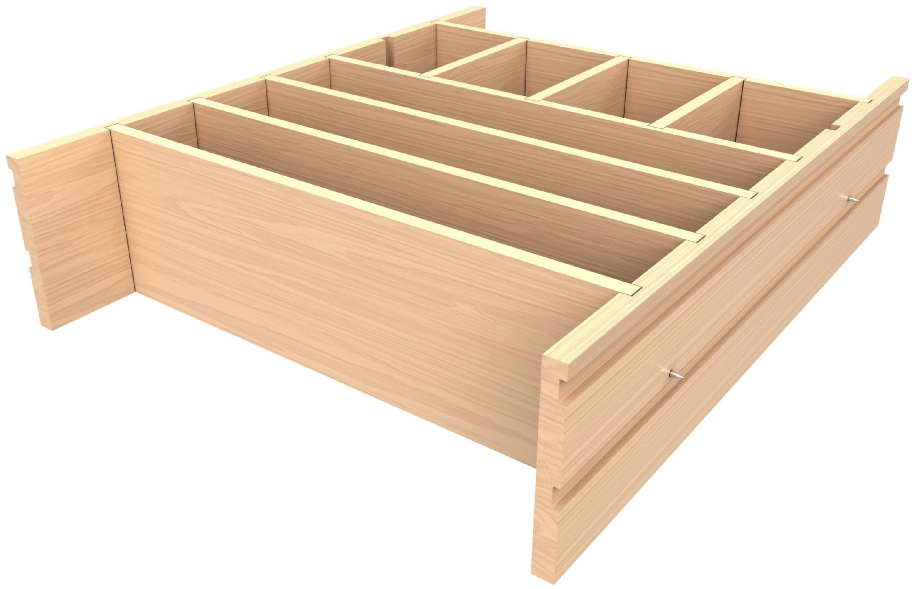Rev-A-Shelf 4Wdiv-30-1 Wood Classics 24-3/4" Deep Drawer Divider System - Maple