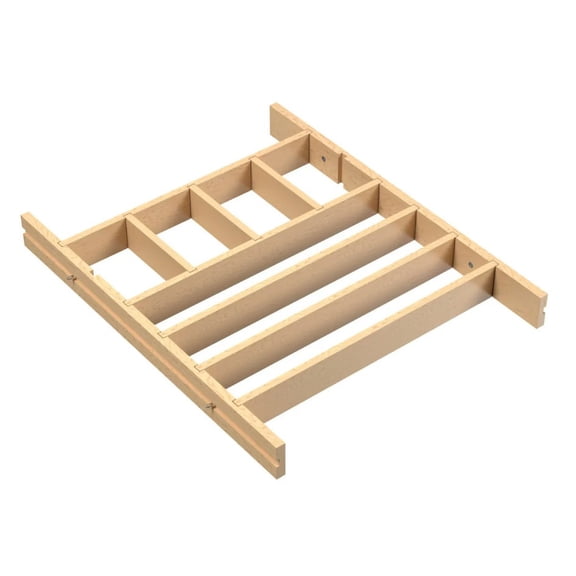 Rev-A-Shelf 4WDIV-30SH-1 Wood Classics 25-1/4" Wide Drop In Shallow Drawer Organizer