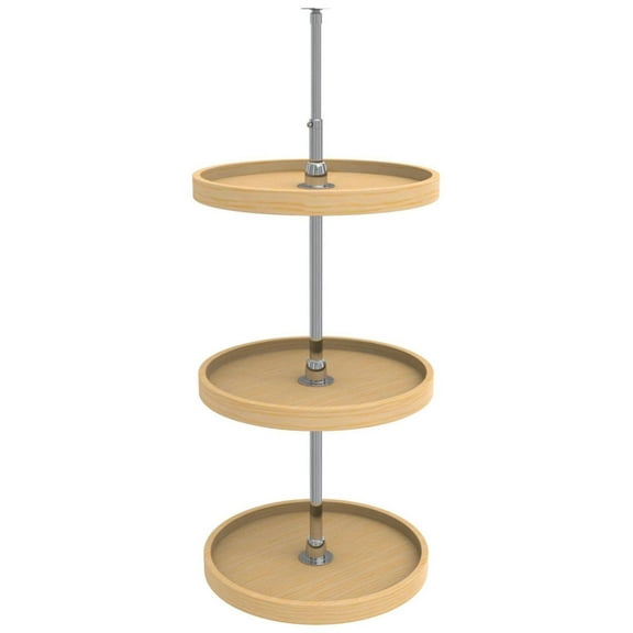 Rev-A-Shelf 4Wls073-18-536 Wood Classics 3 Tier Shelf 18" Full Circle Lazy Susan - Maple