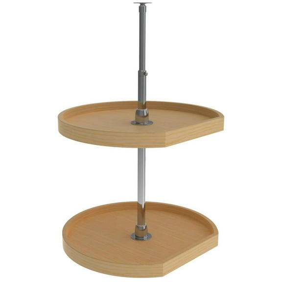 Rev-A-Shelf 4Wls272-20-52 Wood Classics 2 Tier 20" D Shaped Flat Side Lazy Susan - Maple
