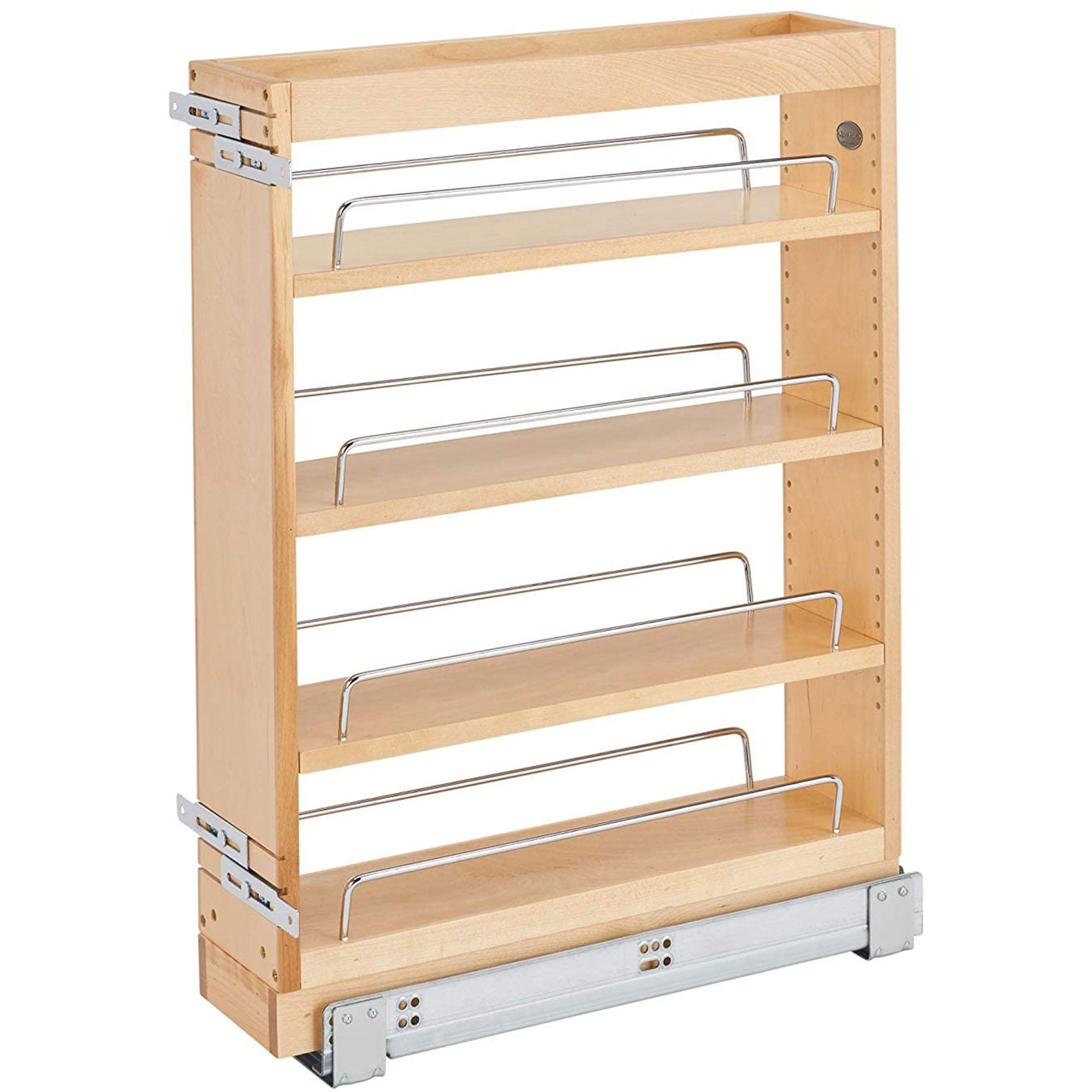 Maple Wood Soft-Close Pull-Out Cabinet Organizer