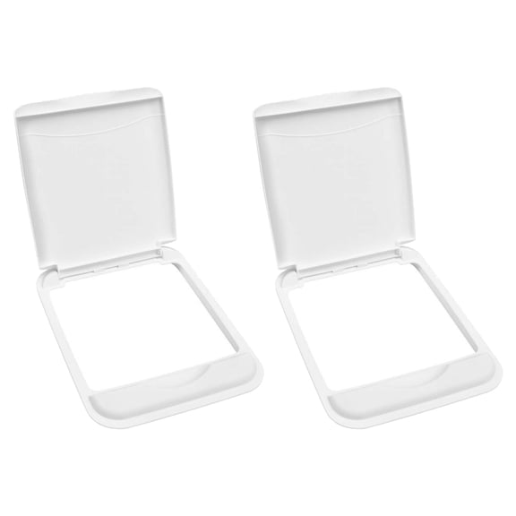 Rev-A-Shelf 50 Qt Trash Can Replacement Lid, White, RV-50-LID-1-40, 2 Pack