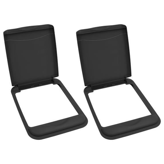 Rev-A-Shelf 50 QuartTrash Can Replacement Lid, 2 Pack, Black (Lid Only)
