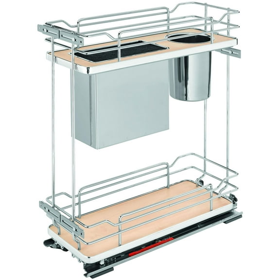 Rev-A-Shelf 5322Kb-Bcsc-9 Contemporary 10-1/4"W Soft Close Two Tier Knife Block Utensil