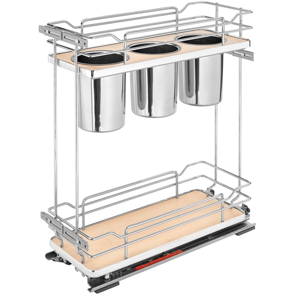Rev-A-Shelf 5322UT-BCSC-6-MP Contemporary 7-1/4"W Soft Close Two Tier Pull Out Base