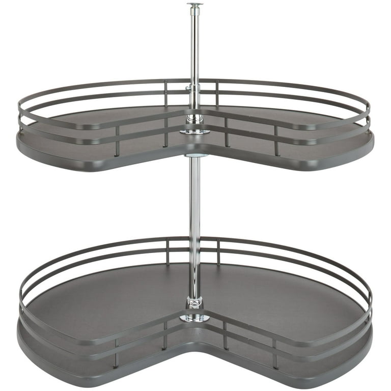 Rev-A-Shelf purchases 4WLS472-32-52 32 Inch Wooden 2-Shelf Kidney Shaped Lazy Susan Turnta