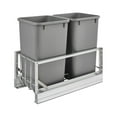 thumbnail image 1 of Rev-A-Shelf 5349-1527DM-217 Double 27 Quart Pullout Cabinet Trash Cans, 1 of 6