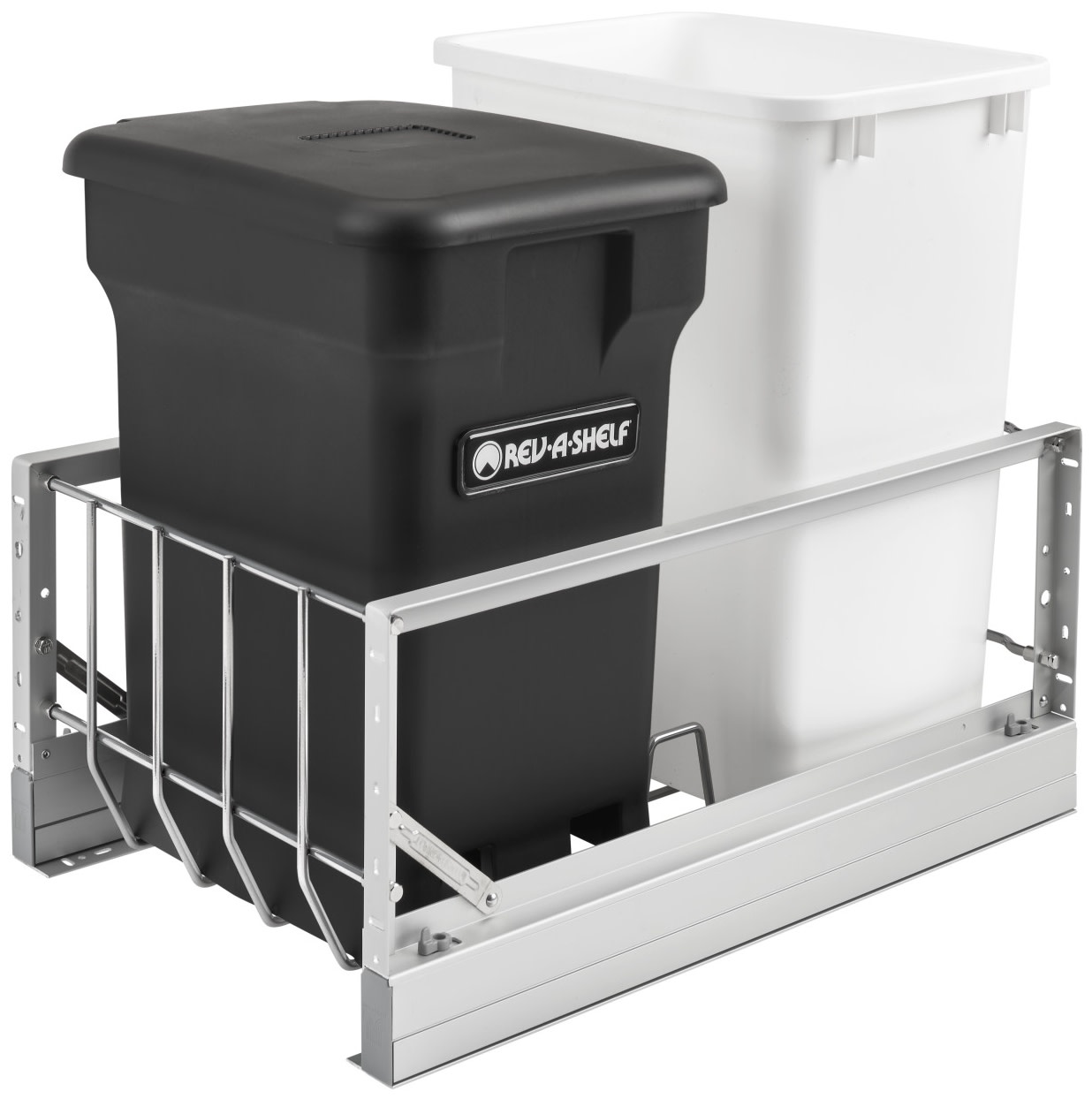 Waste Bin Door Mount 111/8"h x 91/2"w x 7"d, White