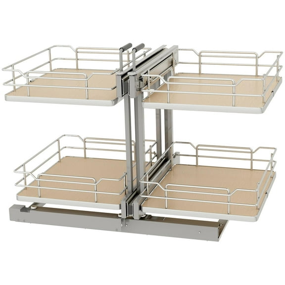Rev-A-Shelf 53Pspe-18Sc Modern 32-5/8"W Soft Close Pull Out Swivel Two Tier 4 Shelf Blind