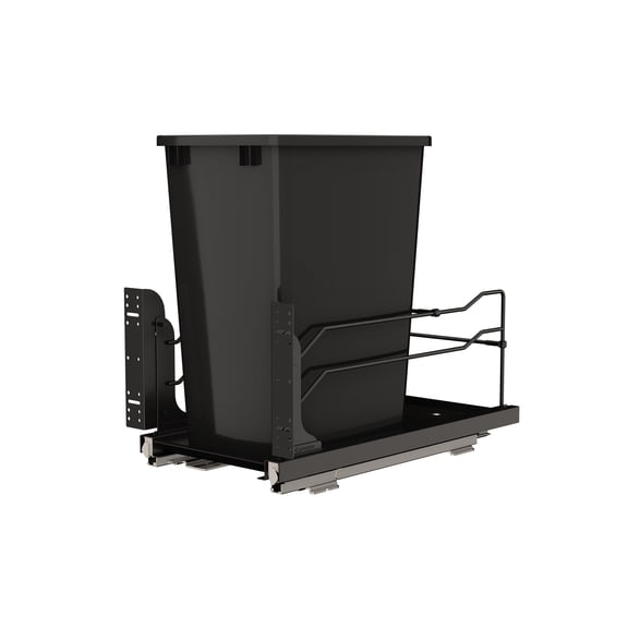 Rev-A-Shelf 53WC-1535SCDM-118 35 Qt Pullout Waste Container Trashcan, Black