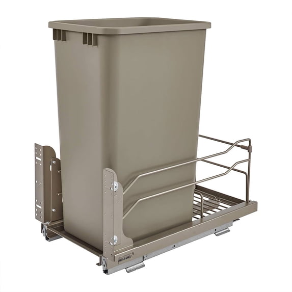 Rev-A-Shelf 53WC-1550SCDM-112 50-Quart Pullout Waste Container Can