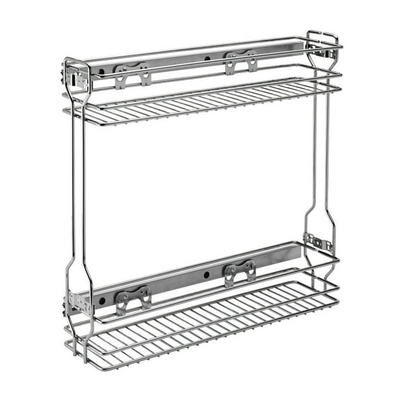 Rev-A-Shelf 548-06CR-1 2 Tier Side Mount Pull Out Steel Wire Organizer