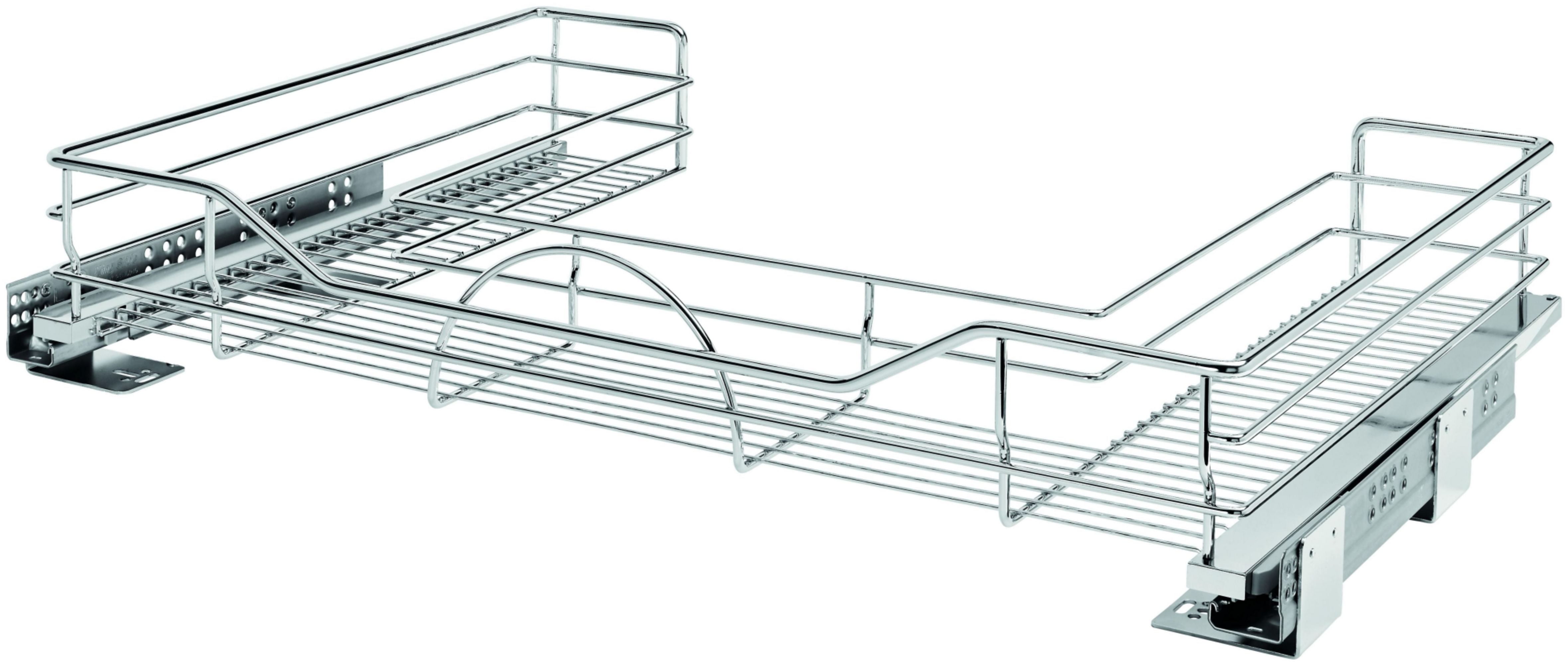Chrome 33" Under Sink U-Shaped Pull Out Organizer