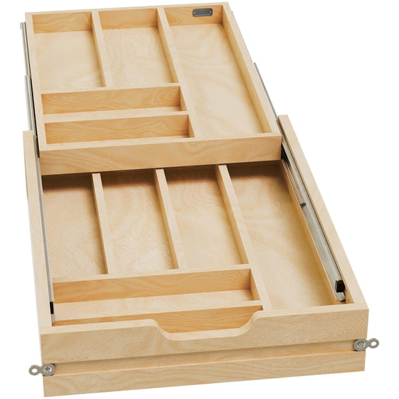 Rev-A-Shelf 4WTCD-419HFL-1 Wood Classics 21" Wood Base Cabinet Two-Tier Replacement Drawer
