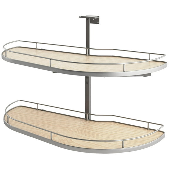 Rev-A-Shelf 587-18-L Modern 38-7/16" Pull Out And Pivot Two Tier Solid Bottom Girasolo