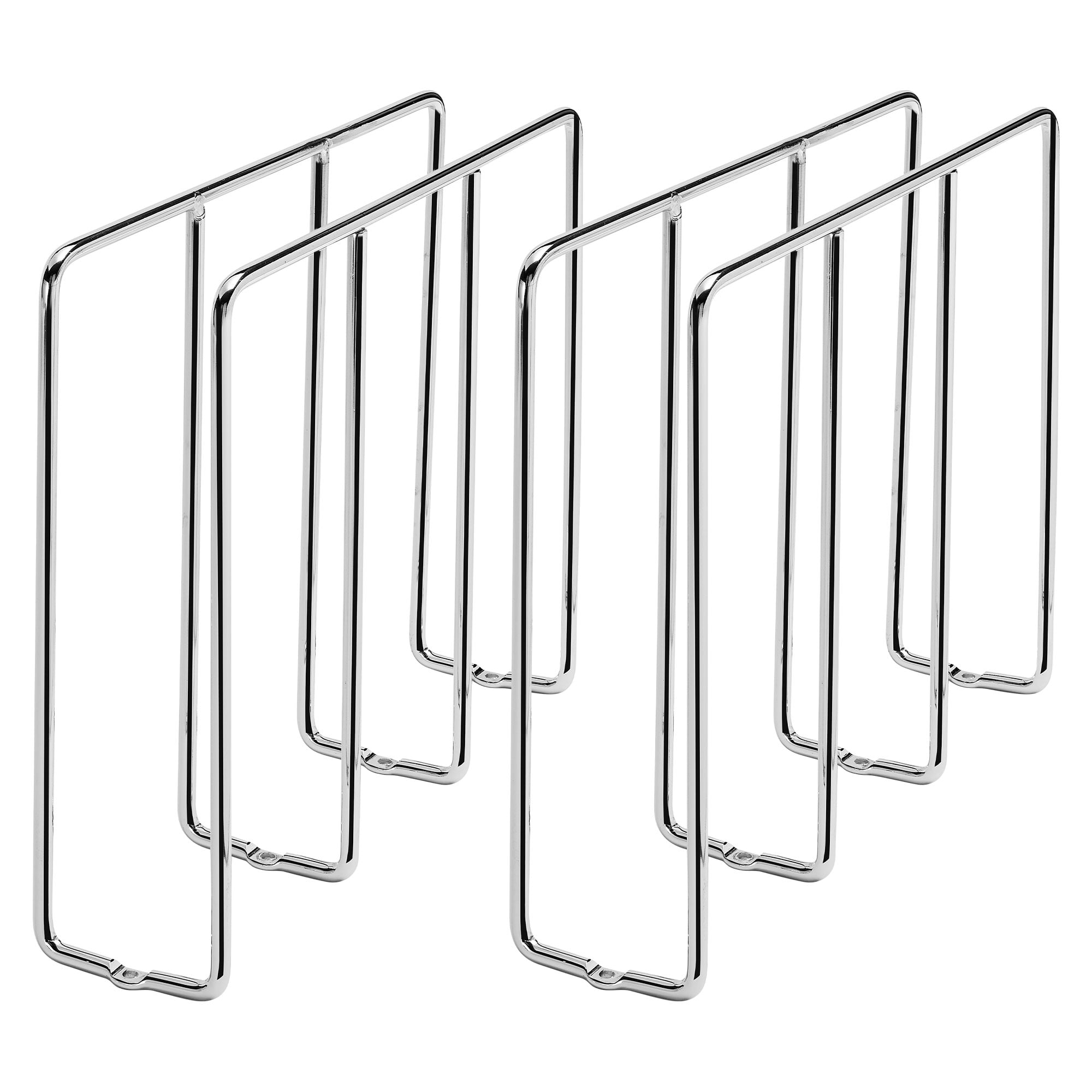 Chrome U-Shaped Bakeware and Cutting Board Cabinet Organizer, 2 Pack
