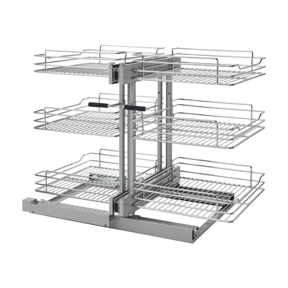 Rev-A-Shelf 5PSP3-18SC 3 Tier Blind Corner Organizer w/ Soft-Close, Chrome