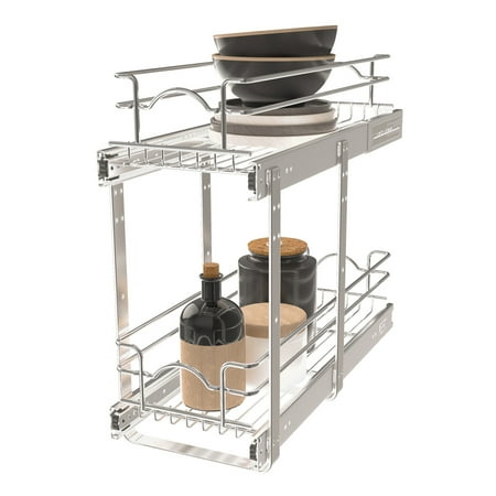 Rev-A-Shelf - Two-Tier Kitchen Storage Wire Basket - Chrome
