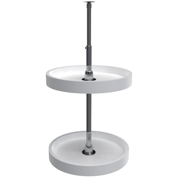 Rev-A-Shelf 6072-16-52 Ras Polymer 16" Full Circle 2 Shelf Lazy Susan Set - White