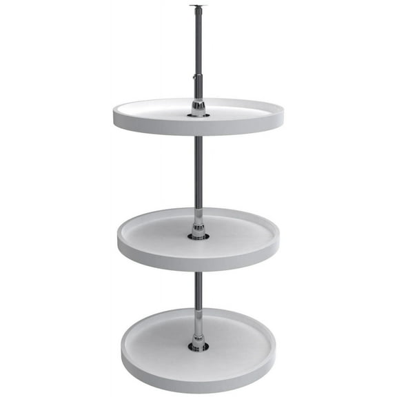 Rev-A-Shelf 6073-20-536 Classic 3 Tier 20" Full Circle Lazy Susan - White