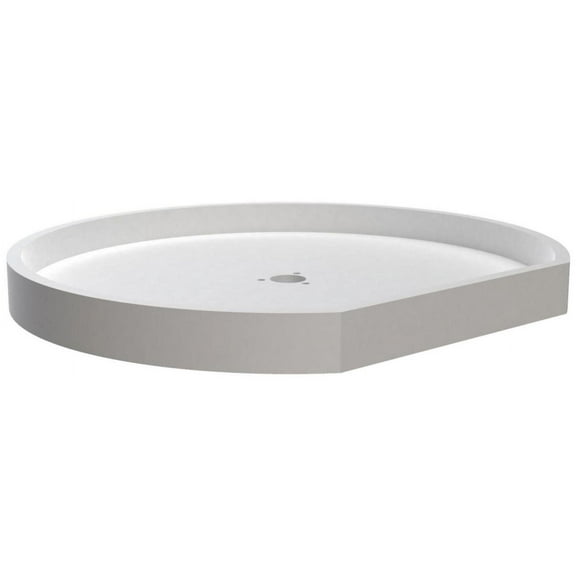 Rev-A-Shelf 6271-22-52 Classic 1 Shelf 22" D Shaped Lazy Susan - White
