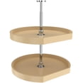 thumbnail image 1 of Rev-A-Shelf 6272-22-52 Classic 2 Tier 22" D Shaped Flat Side Lazy Susan - Almond, 1 of 6