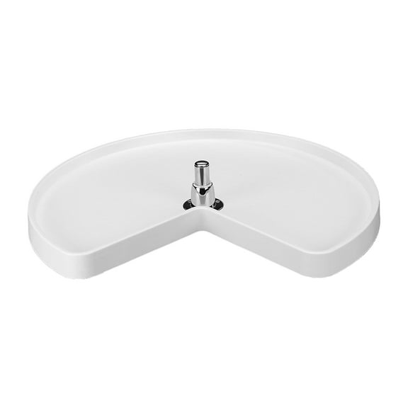 Rev-A-Shelf 6421-24-11-52 24-Inch Kidney Shaped 1-Tier Lazy Susan, White