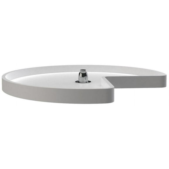 Rev-A-Shelf 6421-28-52 Classic 28" Polymer Kidney 1-Shelf Lazy Susan - White