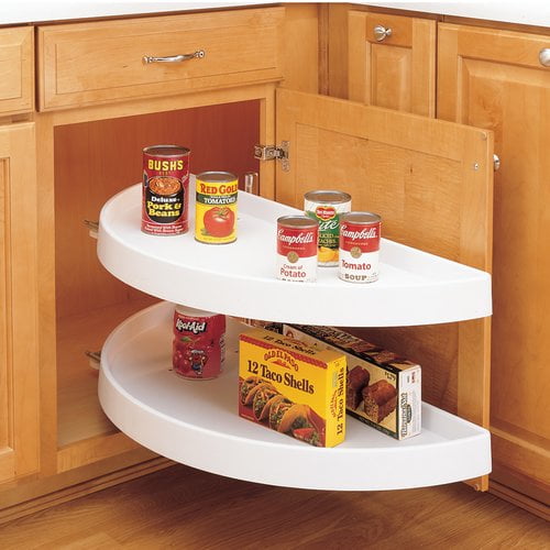 Rev-A-Shelf 6842-31-570 Classic 2 Tier 31" Half Moon Pivot Lazy Susan For Blind Corner