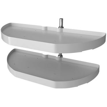Rev-A-Shelf 6842-31-570 Classic 2 Tier 31" Half Moon Pivot Lazy Susan For Blind Corner