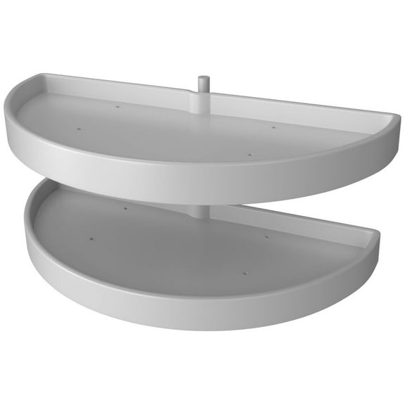 Rev-A-Shelf 6862-33-11-570 Ras Polymer Double 2 Tier 33" Half Moon Pivot Lazy Susan For