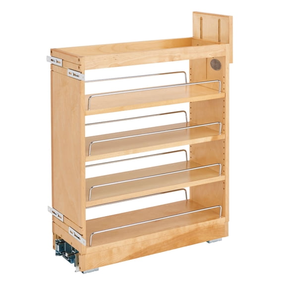Rev-A-Shelf 8" Kitchen Pullout Cabinet Organizer, Soft-Close 448-BCBBSC-8C