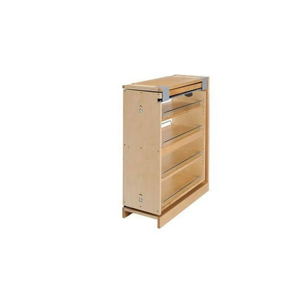 Rev-A-Shelf 432-Bfsc-9C Wood Classics 9"W Skinny Pull Out Base Cabinet Filler Organizer