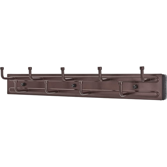 Rev-A-Shelf BRC-14ORB 14" Wall Mounted Pullout Belt Rack Organizer, Bronze