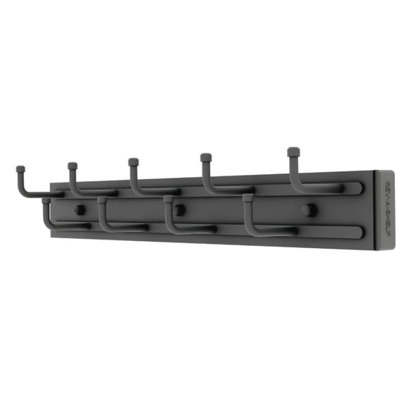 Rev-A-Shelf BRC-14MB Classic Closet 14"W Pull Out Side Mount Sliding Belt Rack Organizer -