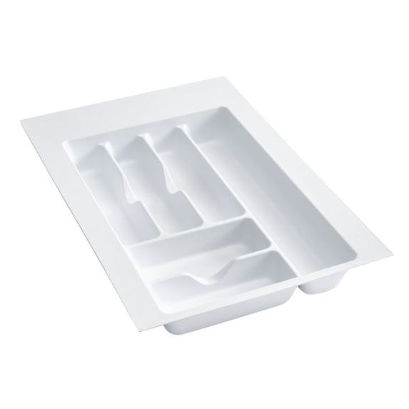 Rev-A-Shelf CT-2W-52 Trim-to-Fit Plastic 6 Compartment Cutlery Tray Insert Organizer, White