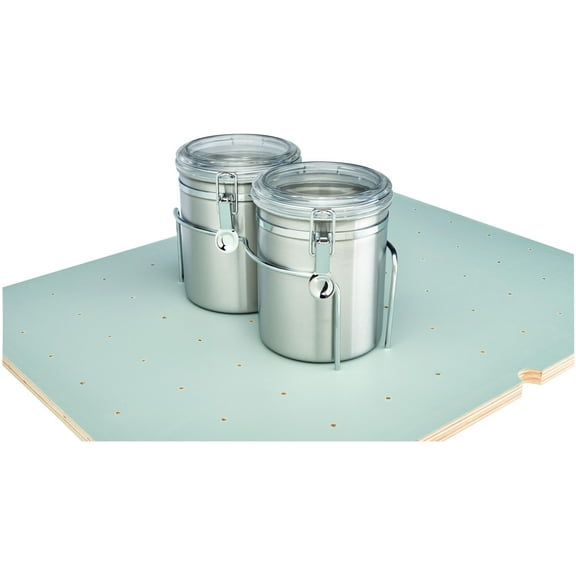 Rev-A-Shelf 5Dch-2-1 Wood Classics 6-1/2" Drop-In Chrome Cannisters For 4Dps Peg Boards -