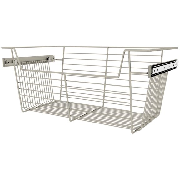 Rev-A-Shelf CBSL-241410SN-1 Classic 24" Closet Basket For Custom Closet Systems - Nickel
