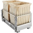 thumbnail image 1 of Rev-A-Shelf CH-241419-RM-217 Classic Closet 23-3/4"W Wire Frame Double Pull Out Laundry, 1 of 7