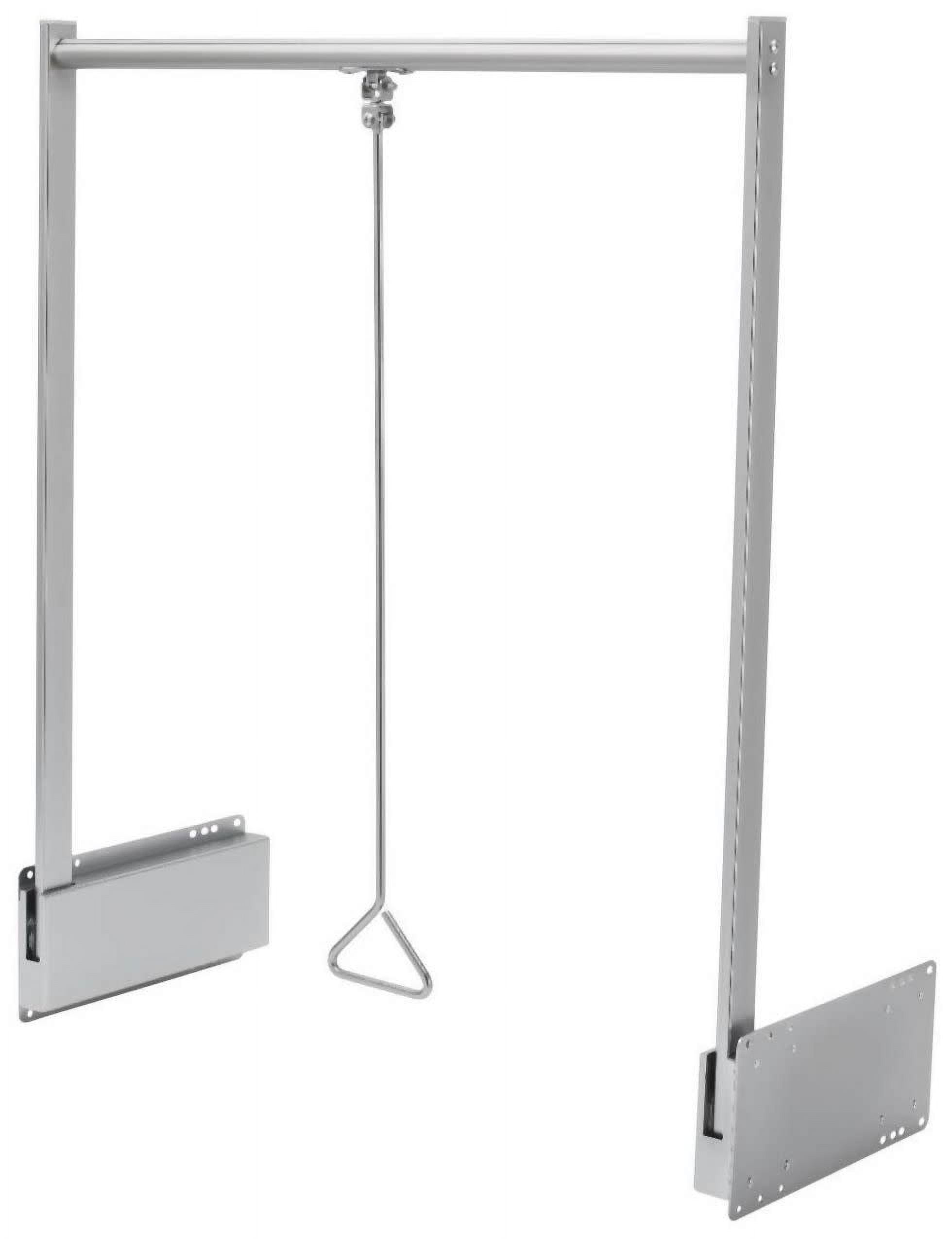 Satin Chrome Adjustable Pull-Down Closet Rod for Custom Systems