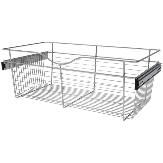 Rev-A-Shelf CB-301611CR-1 Classic Closet 30"W X 16"D X 11"H Sliding Pull Out Closet Basket