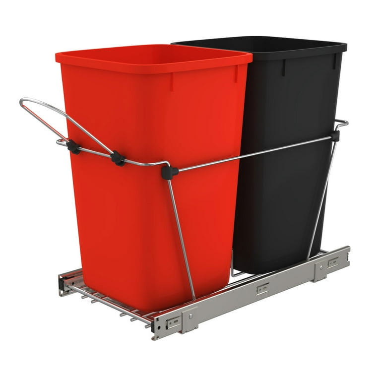 Rev-A-Shelf - 4WCBM-18DM-2 - Double 35 Quart Pullout Waste Container