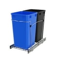 thumbnail image 1 of Rev-A-Shelf Double 27 Quart Sliding Pullout Waste Containers, Blue/Black, 1 of 11